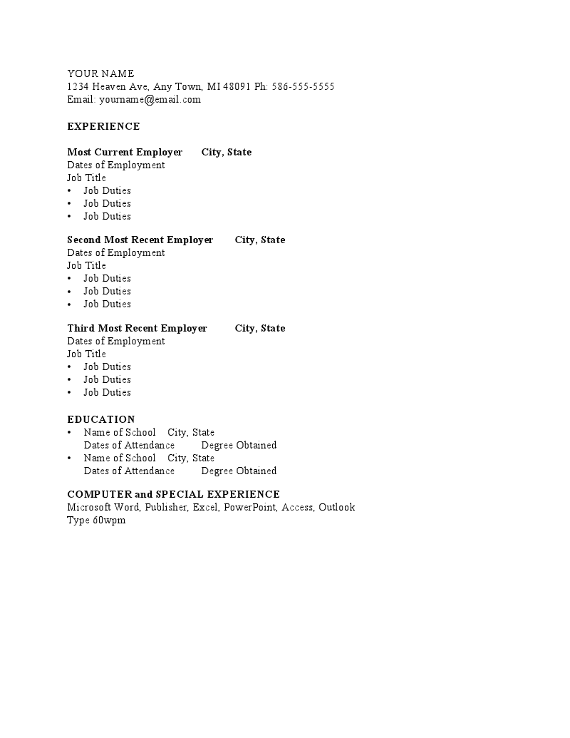 Ccna resume with no experience